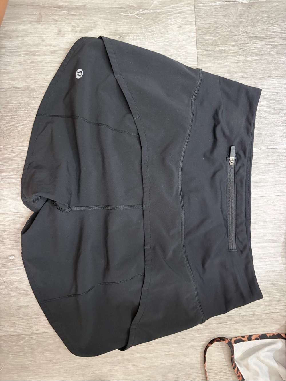 Black lululemonAthletic Skort with Inner Shorts and Zipper Pocket